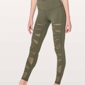 Lululemon Wunder Under Tech Mesh Legging